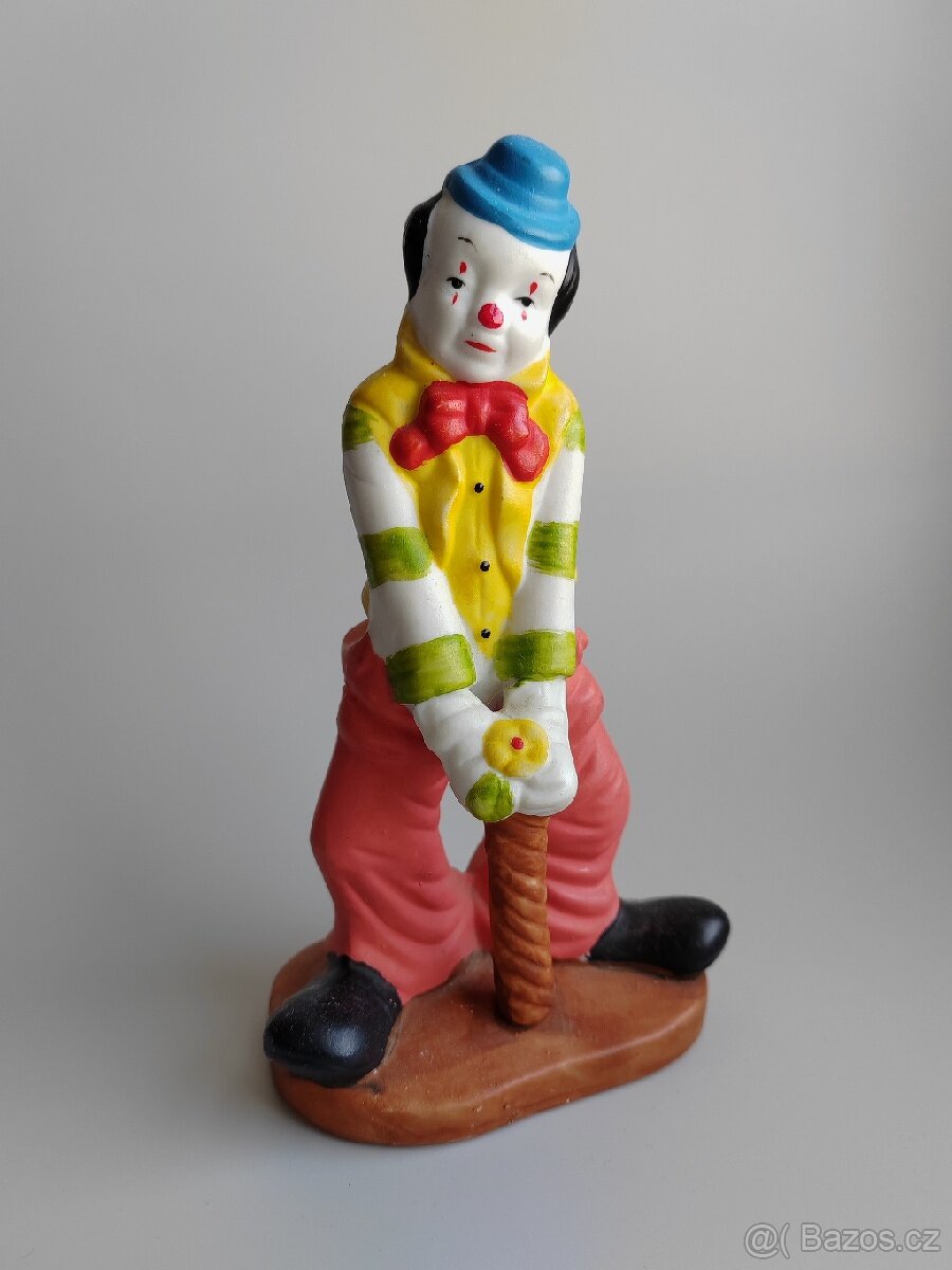 Vintage keramická figurka šaška