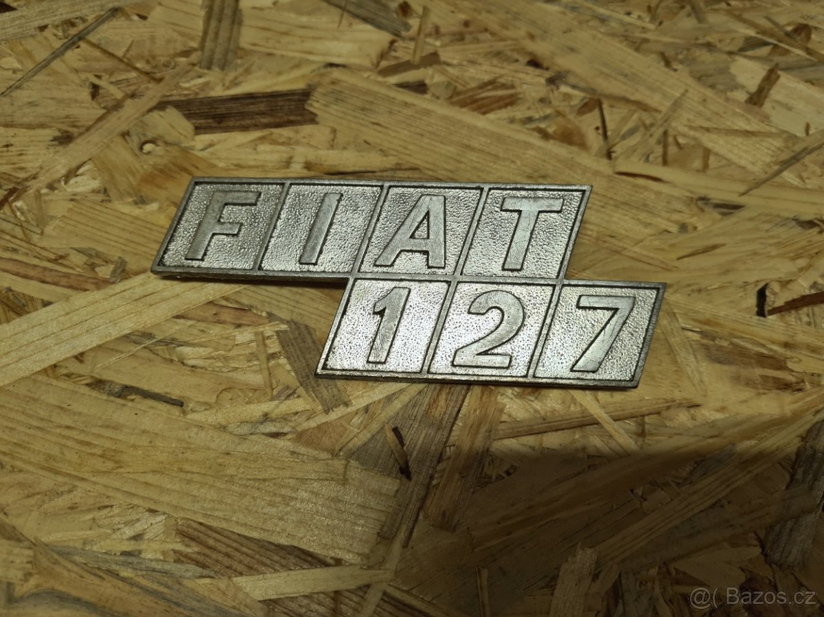 Fiat 127 nápis hliníkový