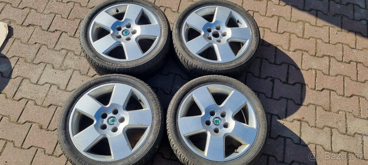Alu kola originál Škoda Superb 5x112 7x17 ET37 3U0 601 025