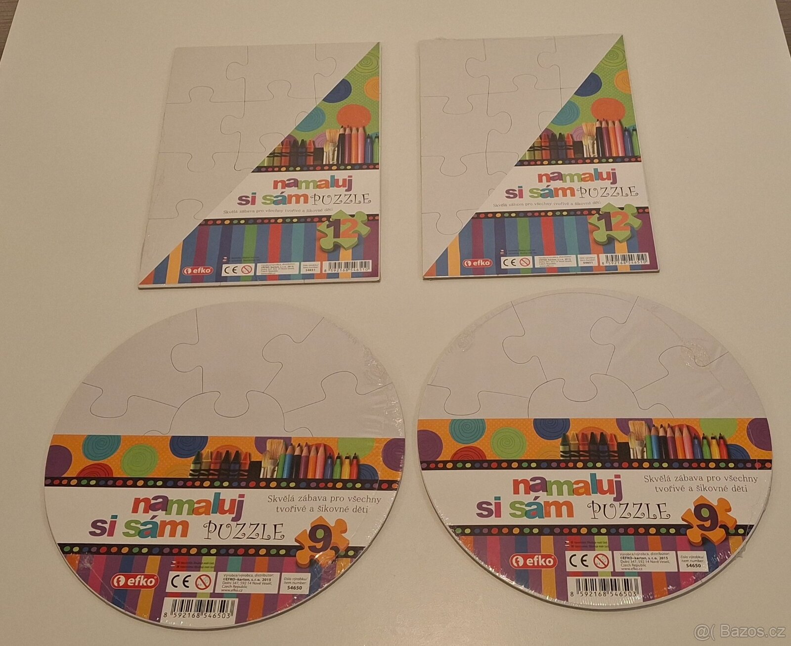 Namaluj si sám - kreativní puzzle bez potisku