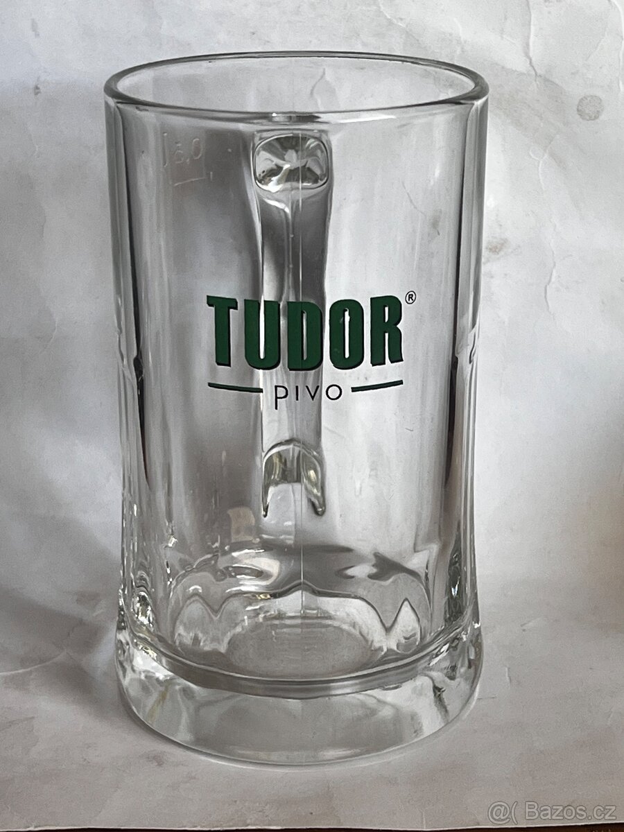 Starý pivní půllitr Tudor pivovar Havlíčkův Brod