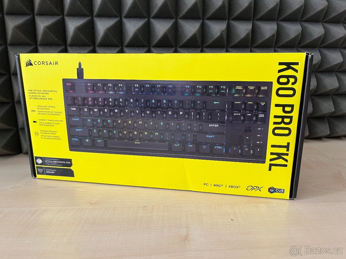 Nová herní klávesnice Corsair K60 PRO TKL RGB RGB LED OPX