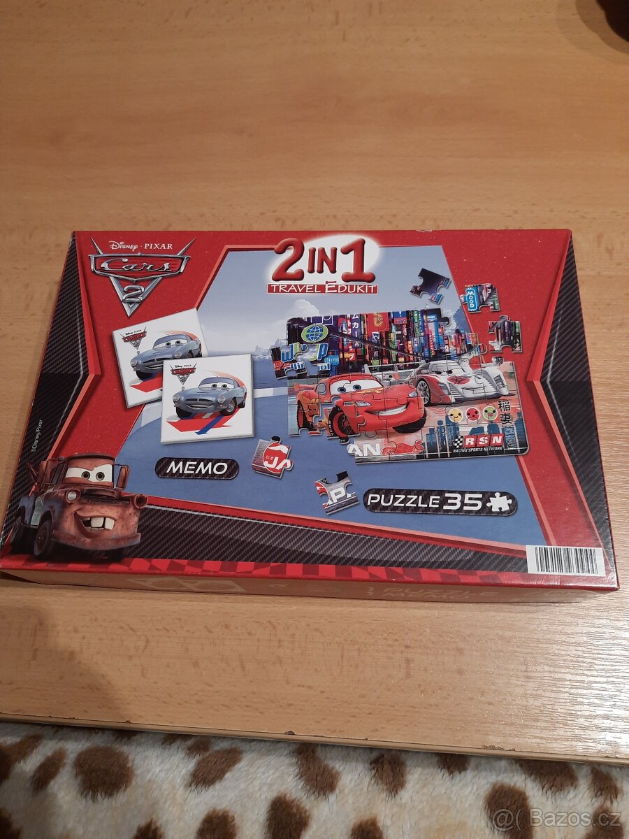 Puzzle a pexeso Auta 2v1