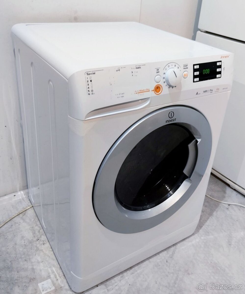Pračka 9 kg., sušička 6 kg. Indesit Innex , 1400 ot./min