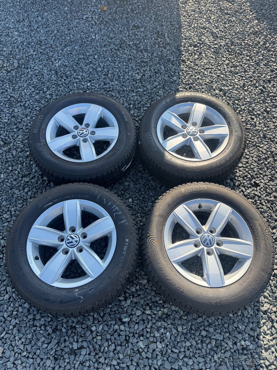 Alu zimní sada kol original VW, 5x112, 195/65 R15