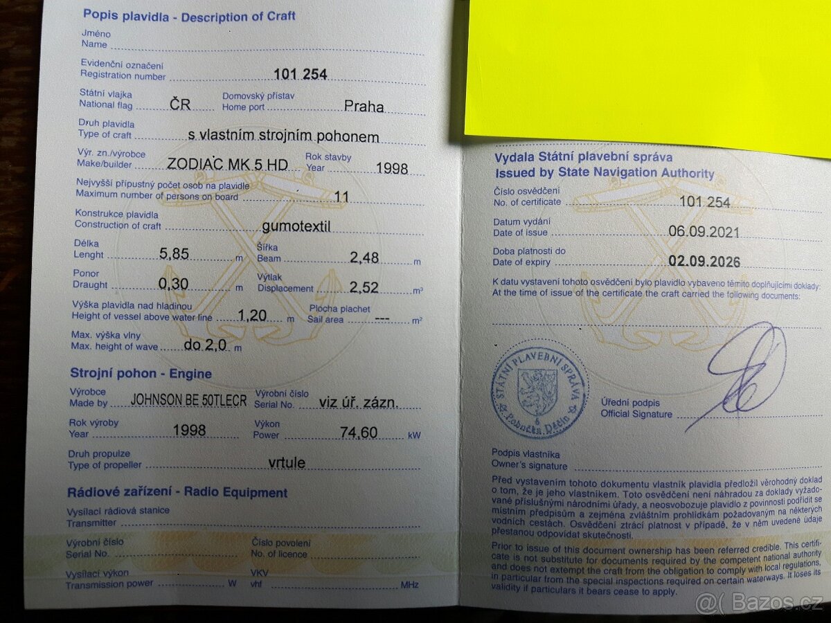 MOTOROVÝ ČLUN ZODIAC, MK5 HD