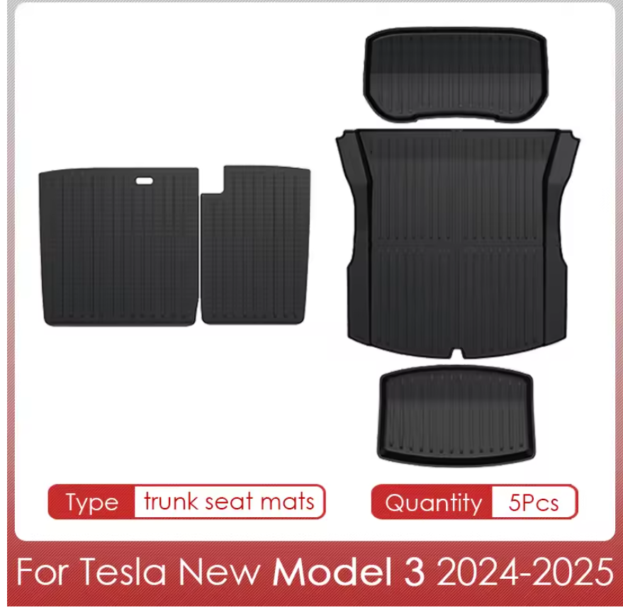 Tesla 3 Highland vypln zadni kufr predni kufr vana zadni