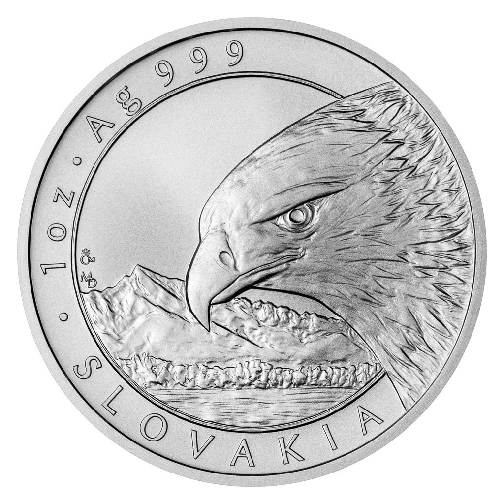 Prodám: Stříbrná uncová investiční mince Orel 2022 stand