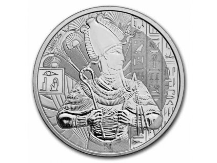 stříbrná mince egypská boh Osiris