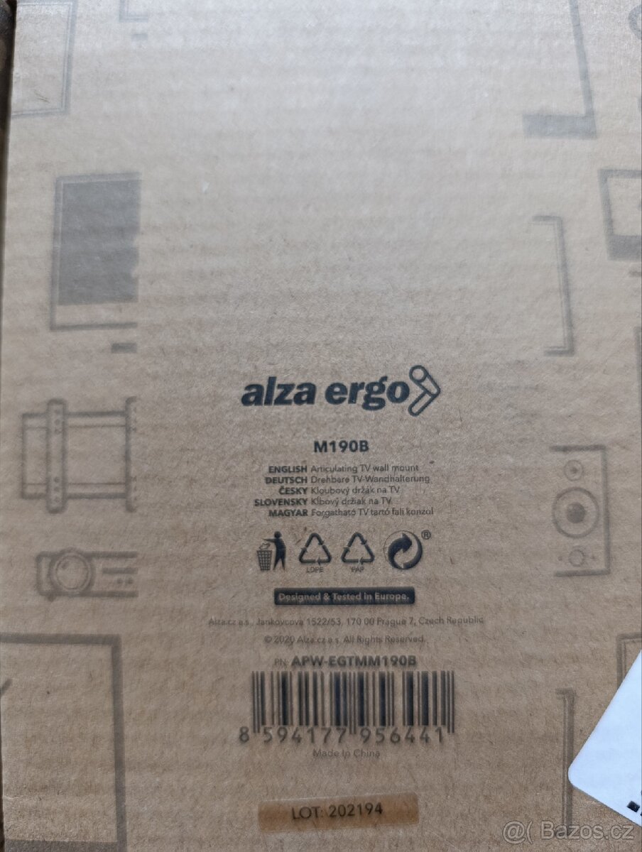 AlzaErgo M190B Držák na zeď
