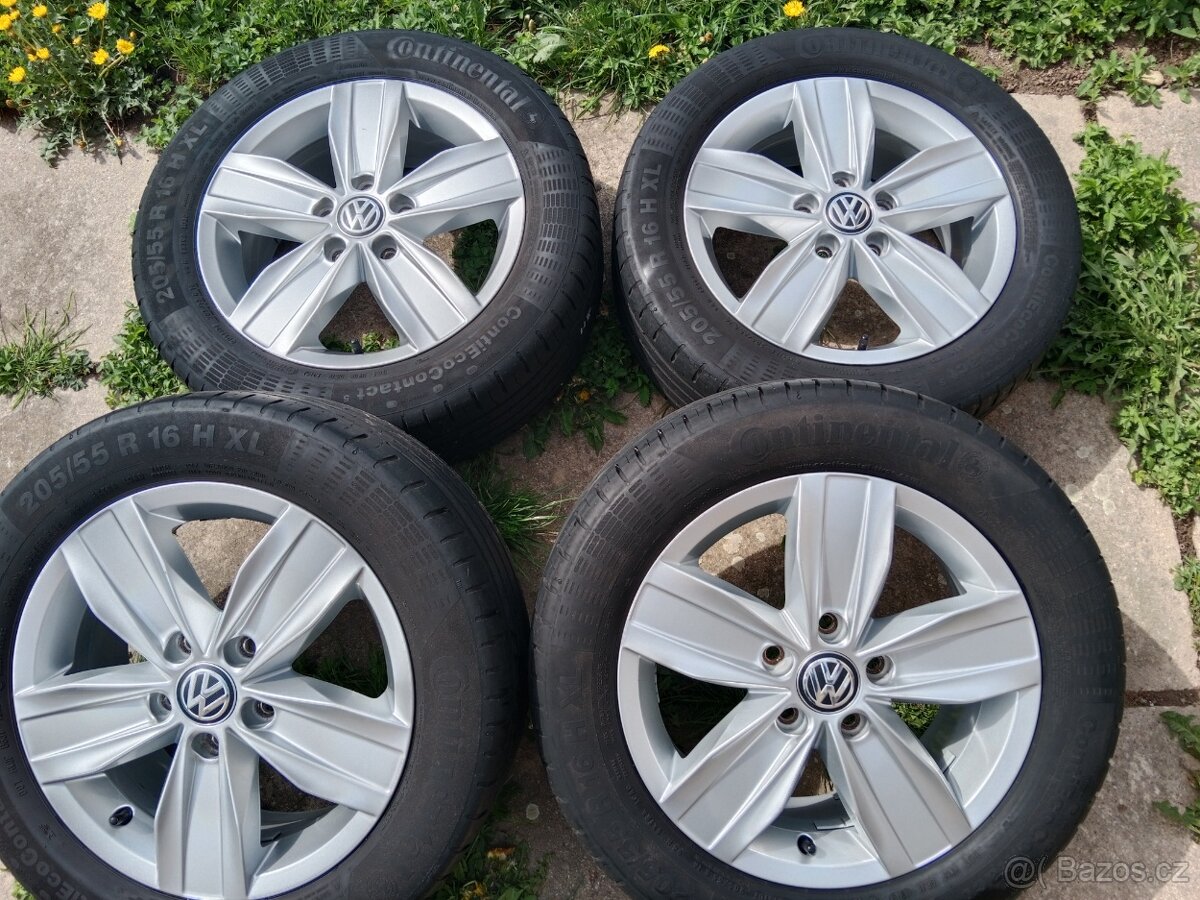 Alu kola 5x112 r16 VW Caddy a letní 205/55/16