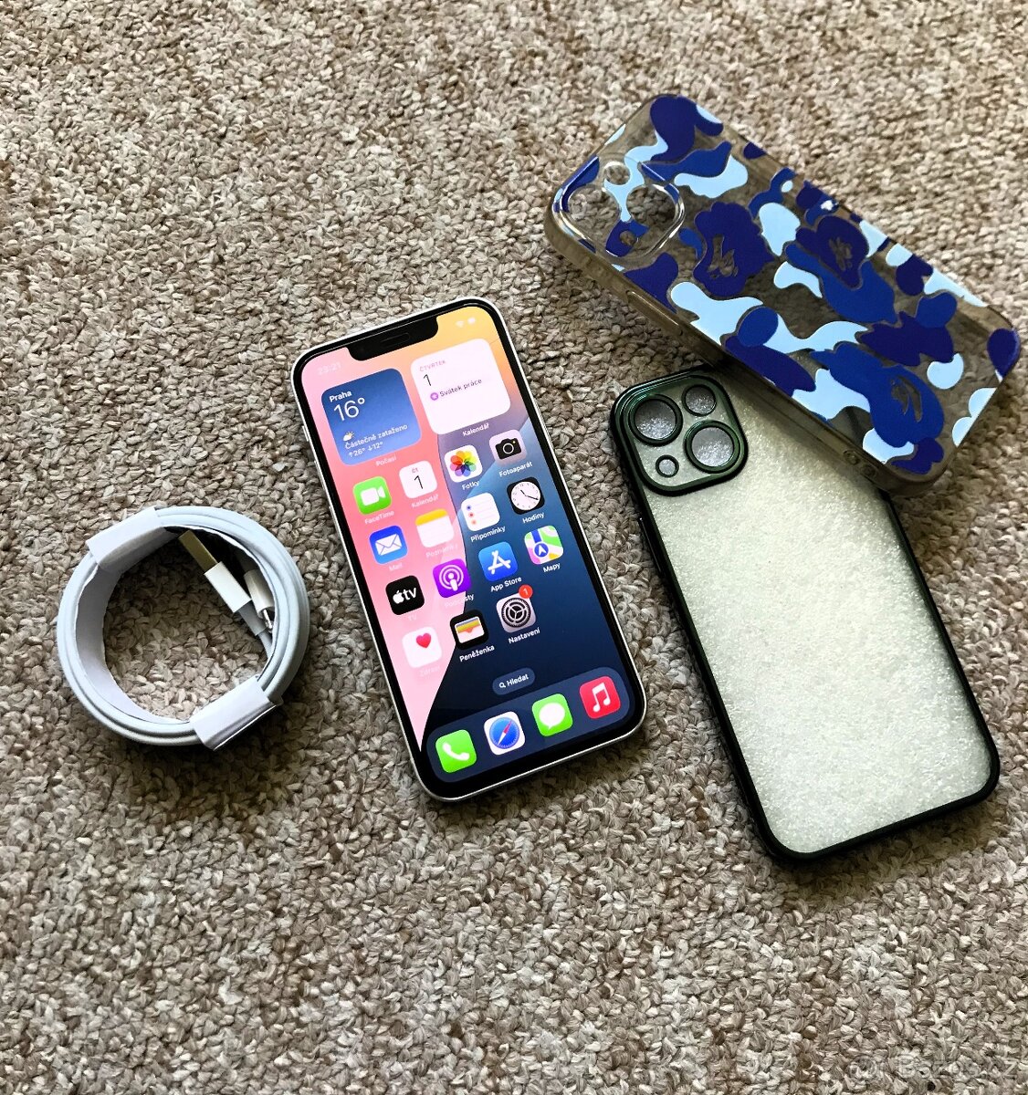 Apple Iphone 13 mini 256GB bílý ✅- SUPER STAV