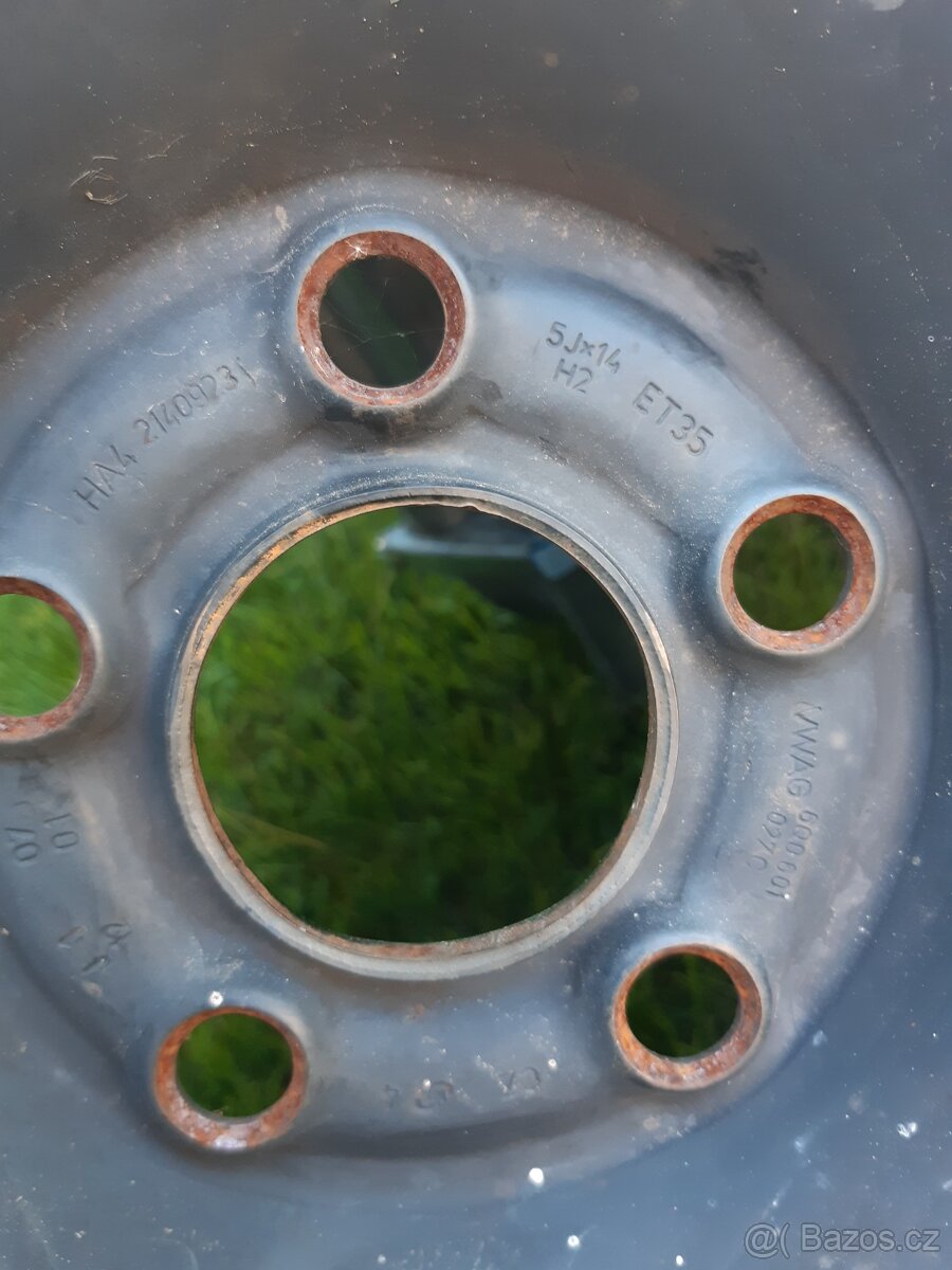 Plechové disky 5J x14 H2 4x100 ET 35 za 150,-/1kus
