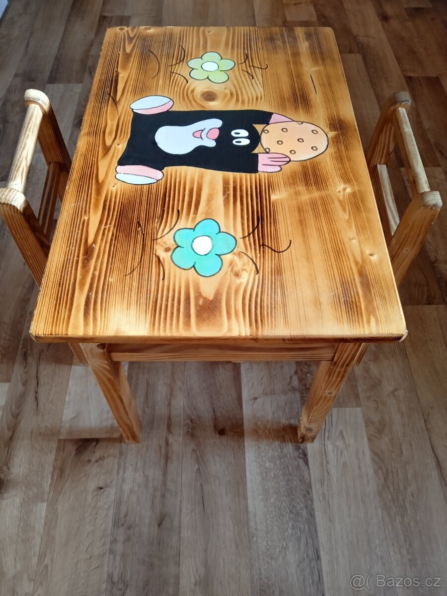 Stůl + 2 židle Krteček