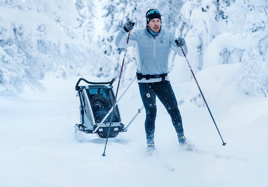 Thule Chariot Cross 1 + včetně ski setu Thule Chariot lyžařs