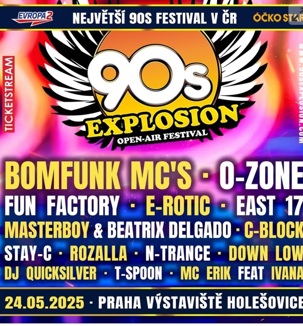 Festival 90s explosion Praha Holešovice