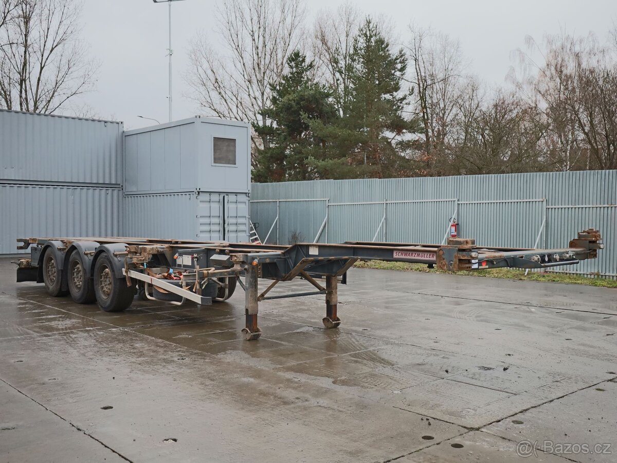 Schwarzmüller 3/E, NOSIČ KONTEJNERŮ (BDF) 2x 20", NEBO 1x