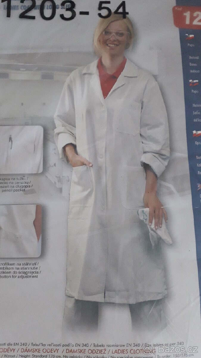 Laboratorní plast..dámský vel.,.56