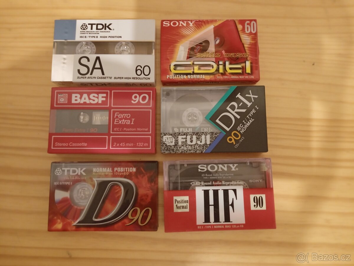 Audiokazety nové zabalené