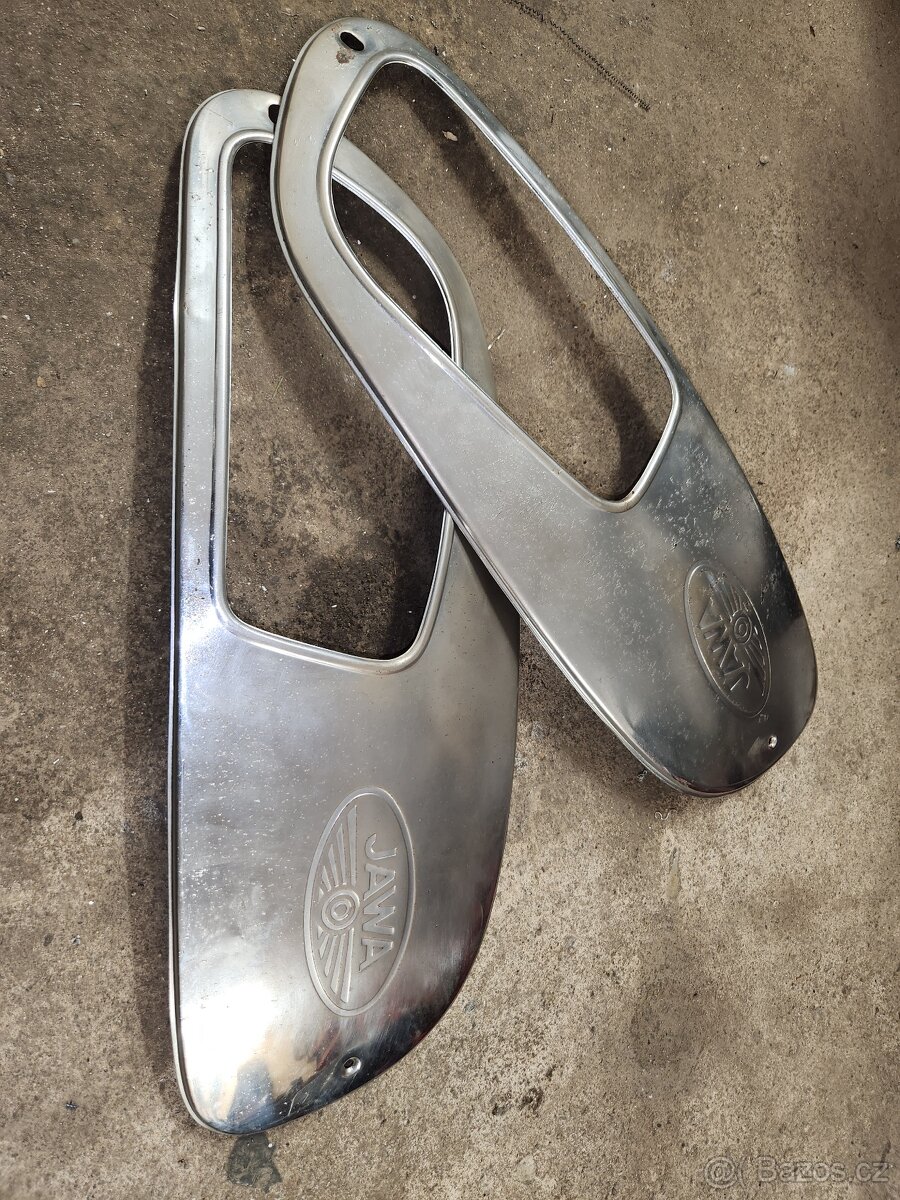 Jawa 350/634 chromované boční kryty nádrže