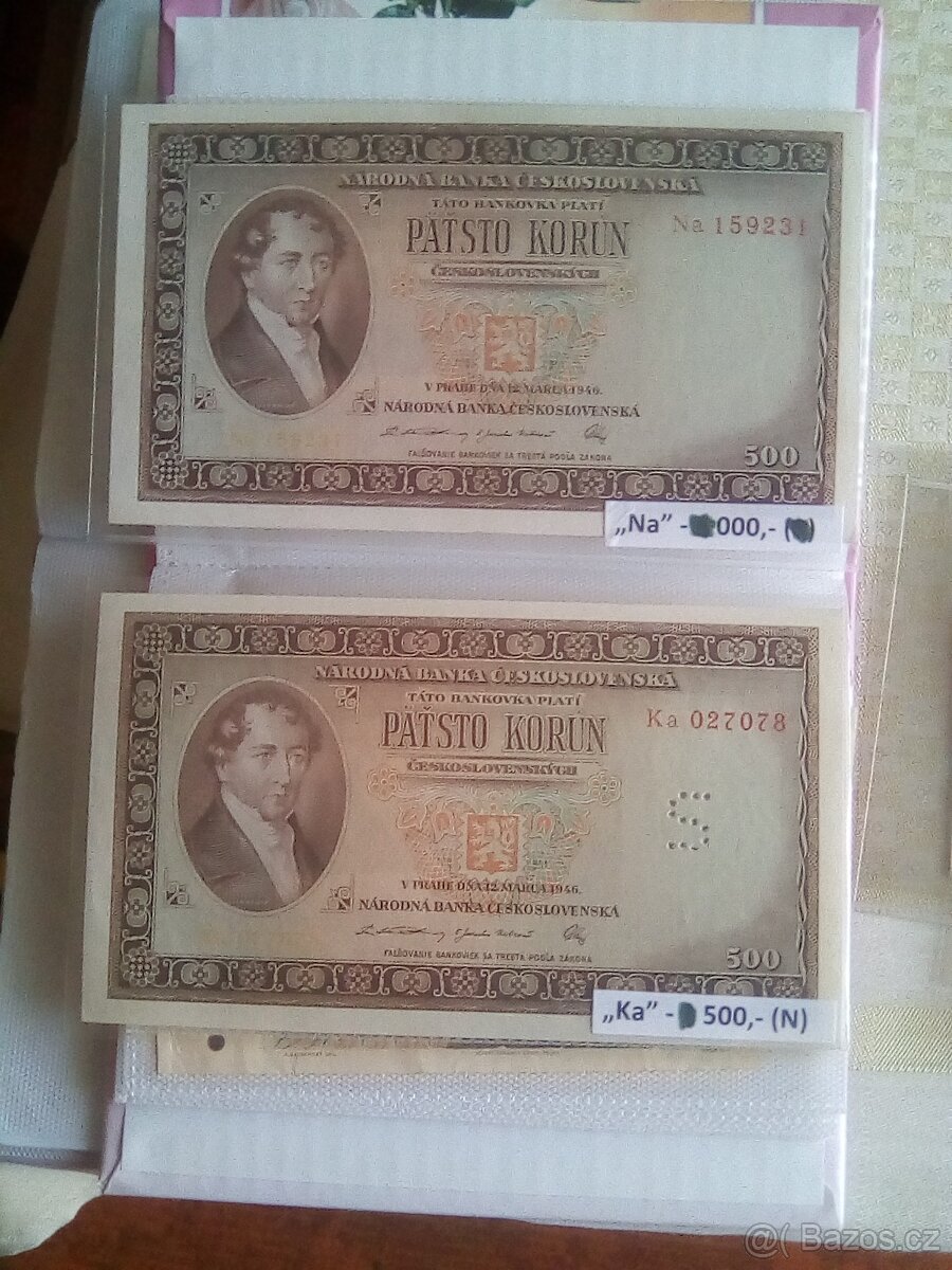 Prodám staré bankovky