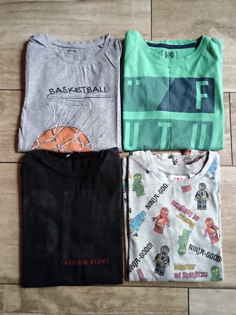 Trička, trika s dl. rukávem, vel.140