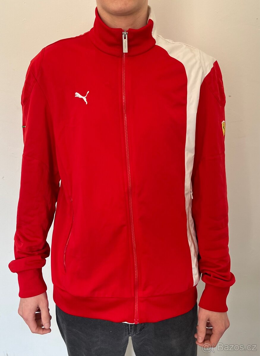 Ferrari Scuderia Puma Track bunda - červeno-bílá, velikost L