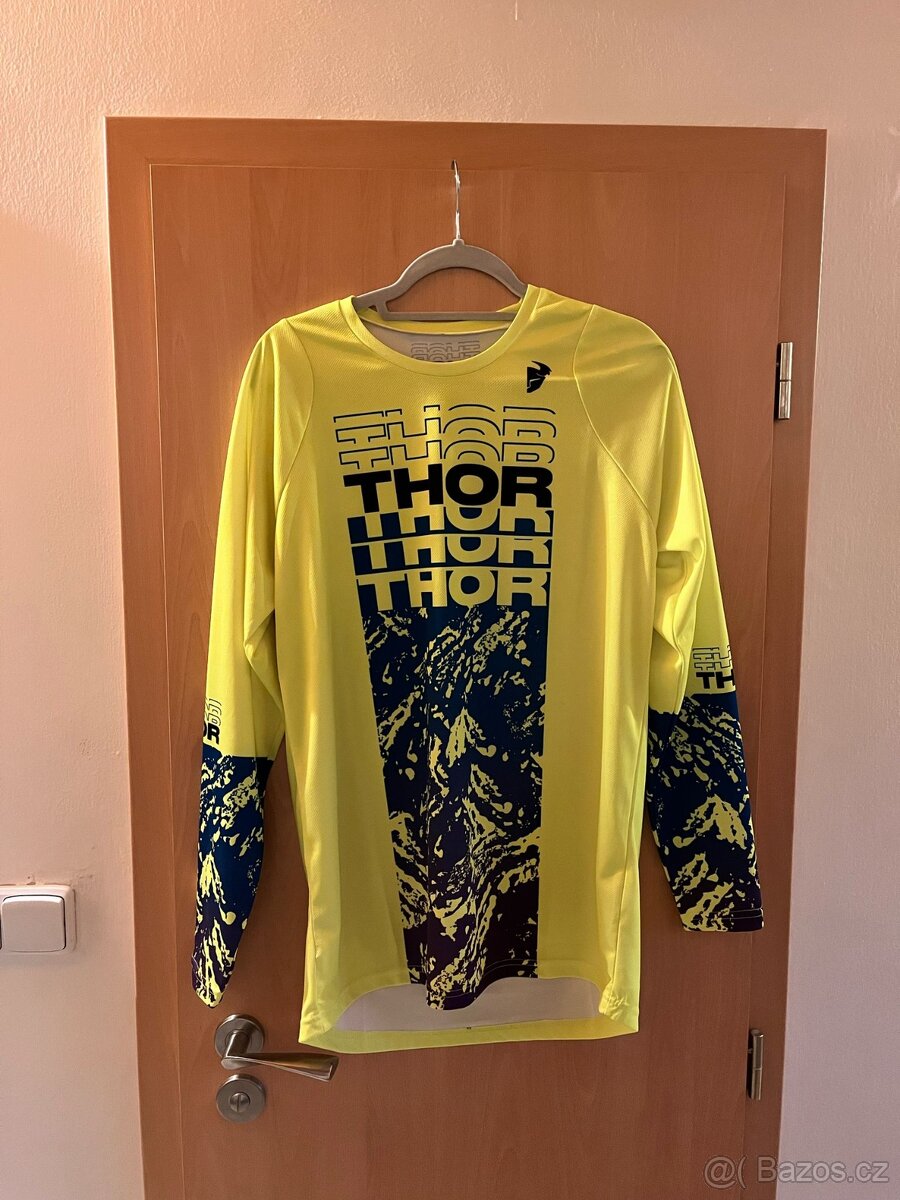 THOR dres na motokros Sector Atlas žlutá/modrá