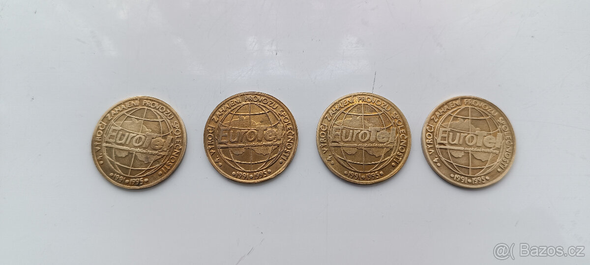 Pamětní mince Eurotel 1991 - 1995