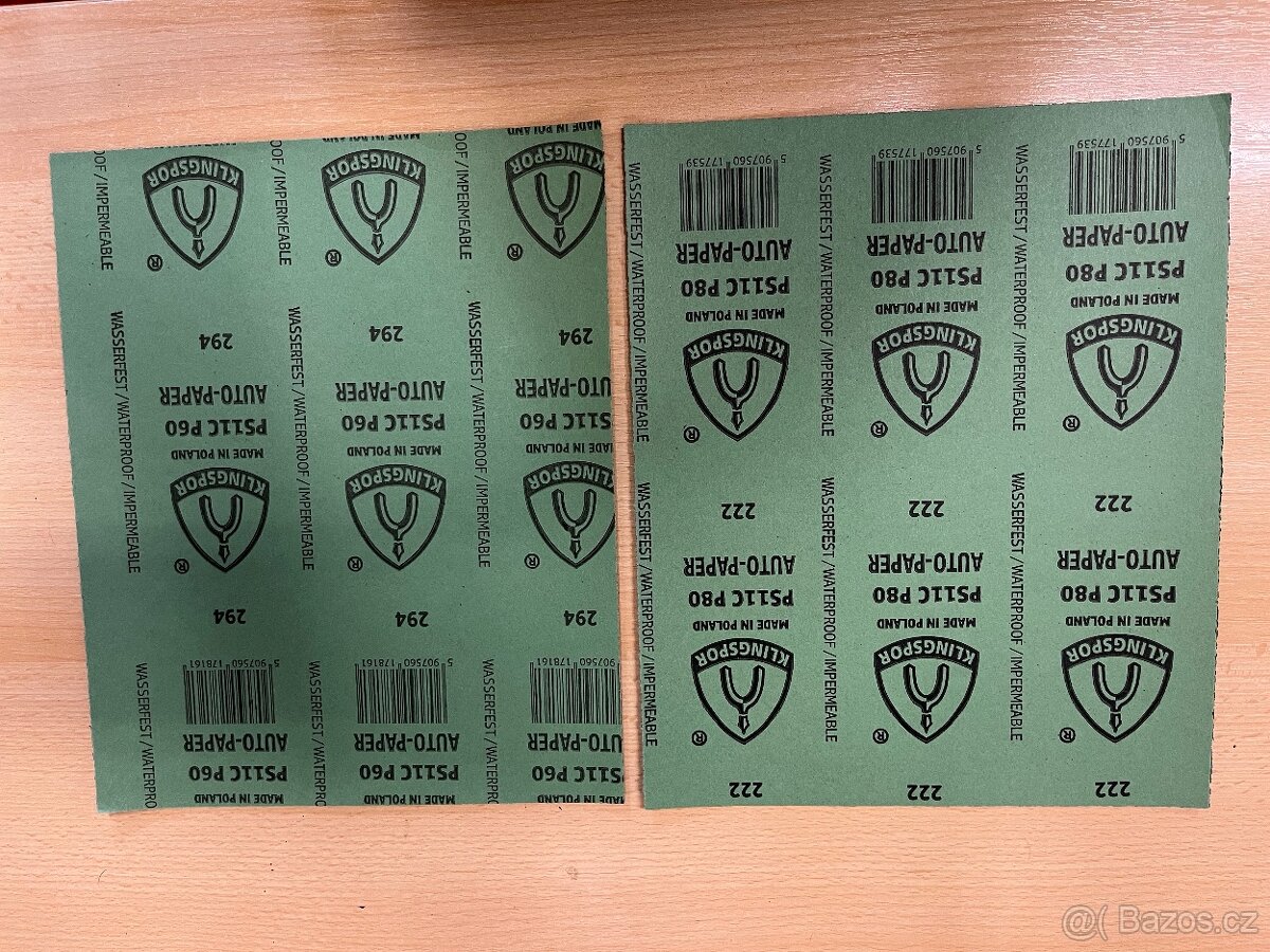 Brusné papíry KLINGSPOR