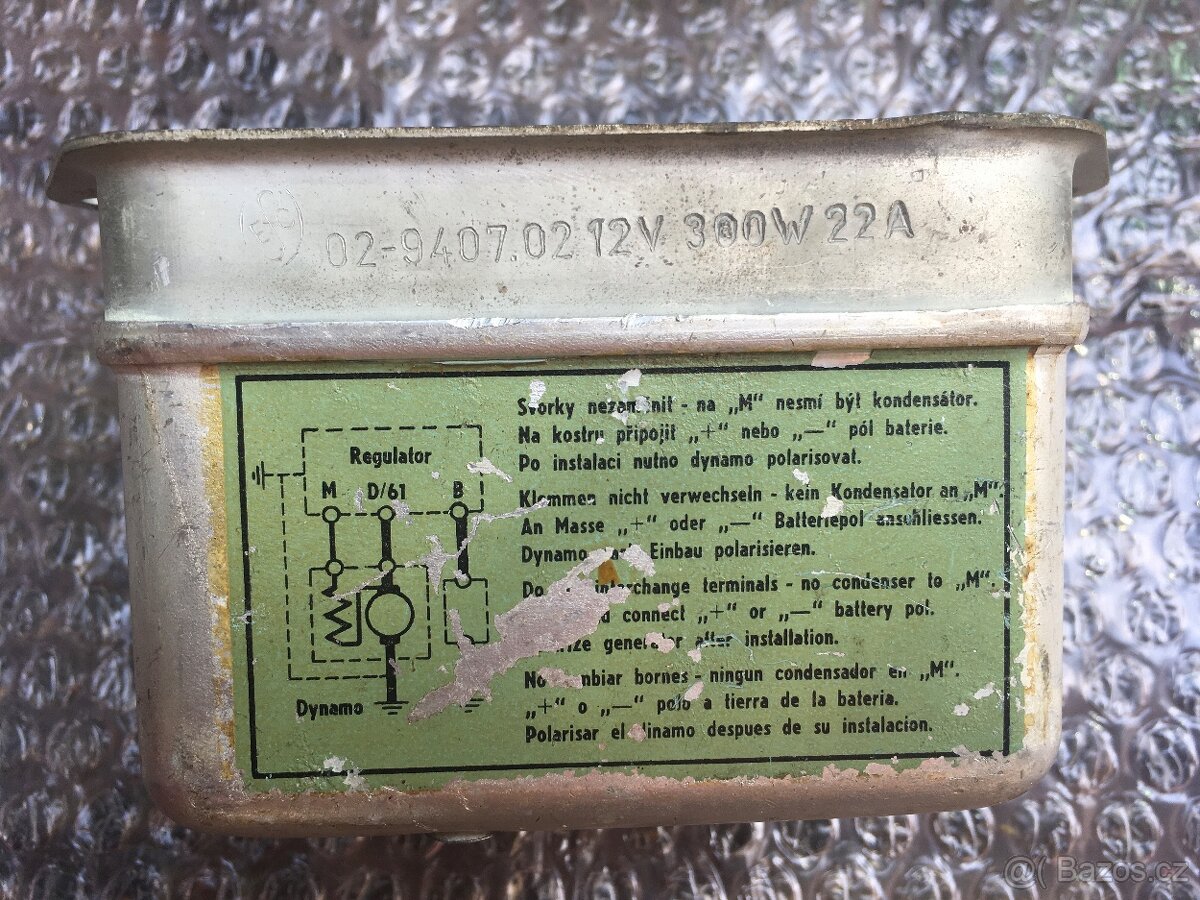 Škoda 1000 MB regulátor dynama