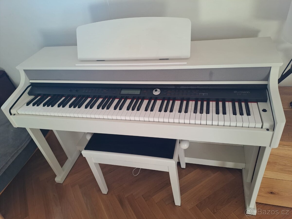 Elektrické piano Thomann DP-95 WH + stolička