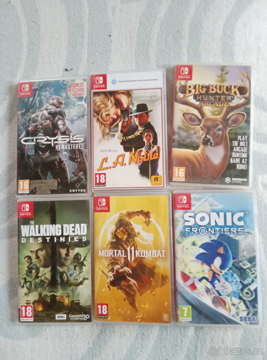 nintendo switch hry mortal walking crysis hunter sonic l.a.n