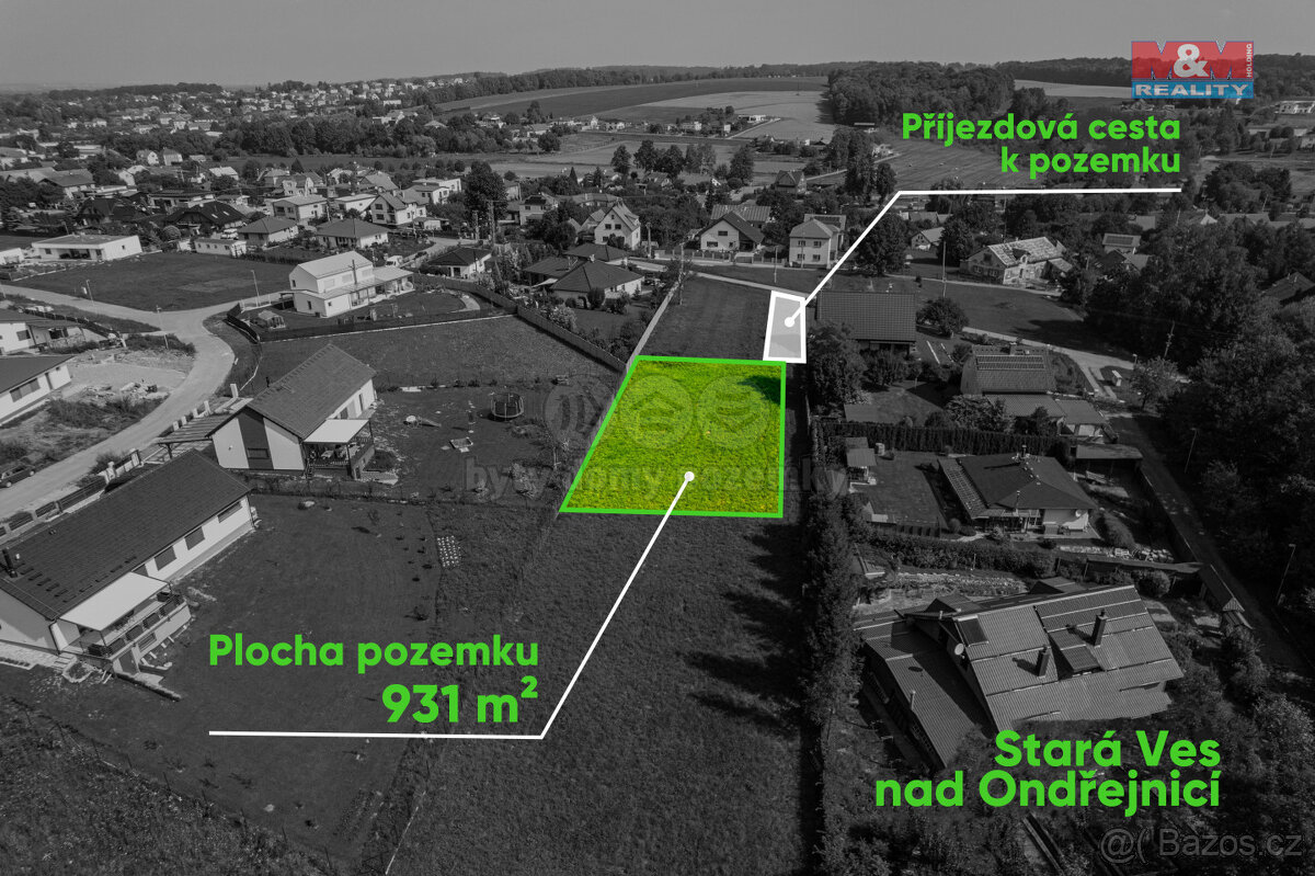 Prodej pozemku k bydlení, 1142 m², Stará Ves nad Ondřejnicí