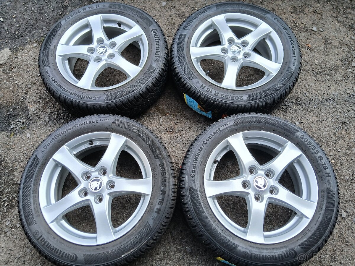 Prodám sadu ALU kol Borbet 205/55R16 zimní