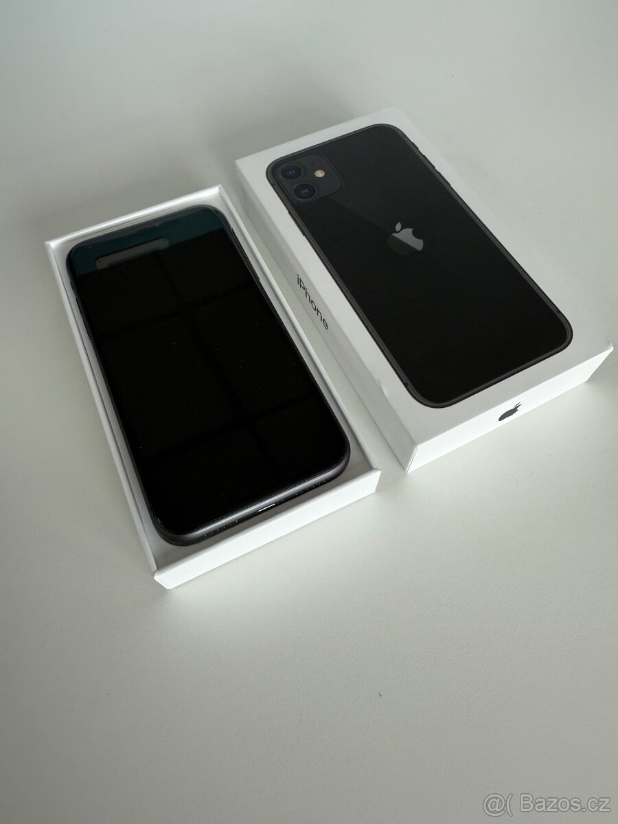 Apple iPhone 11 64GB, černý, 100% stav, krabička