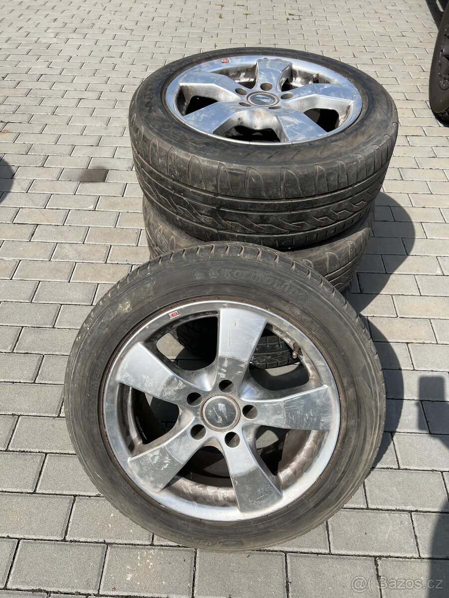 Litá kola 7.5Jx16H2 ET35 + letní gumy 205/55R16