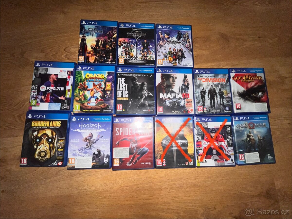 Prodám hry na PS4 – výborný stav, originál krabice
