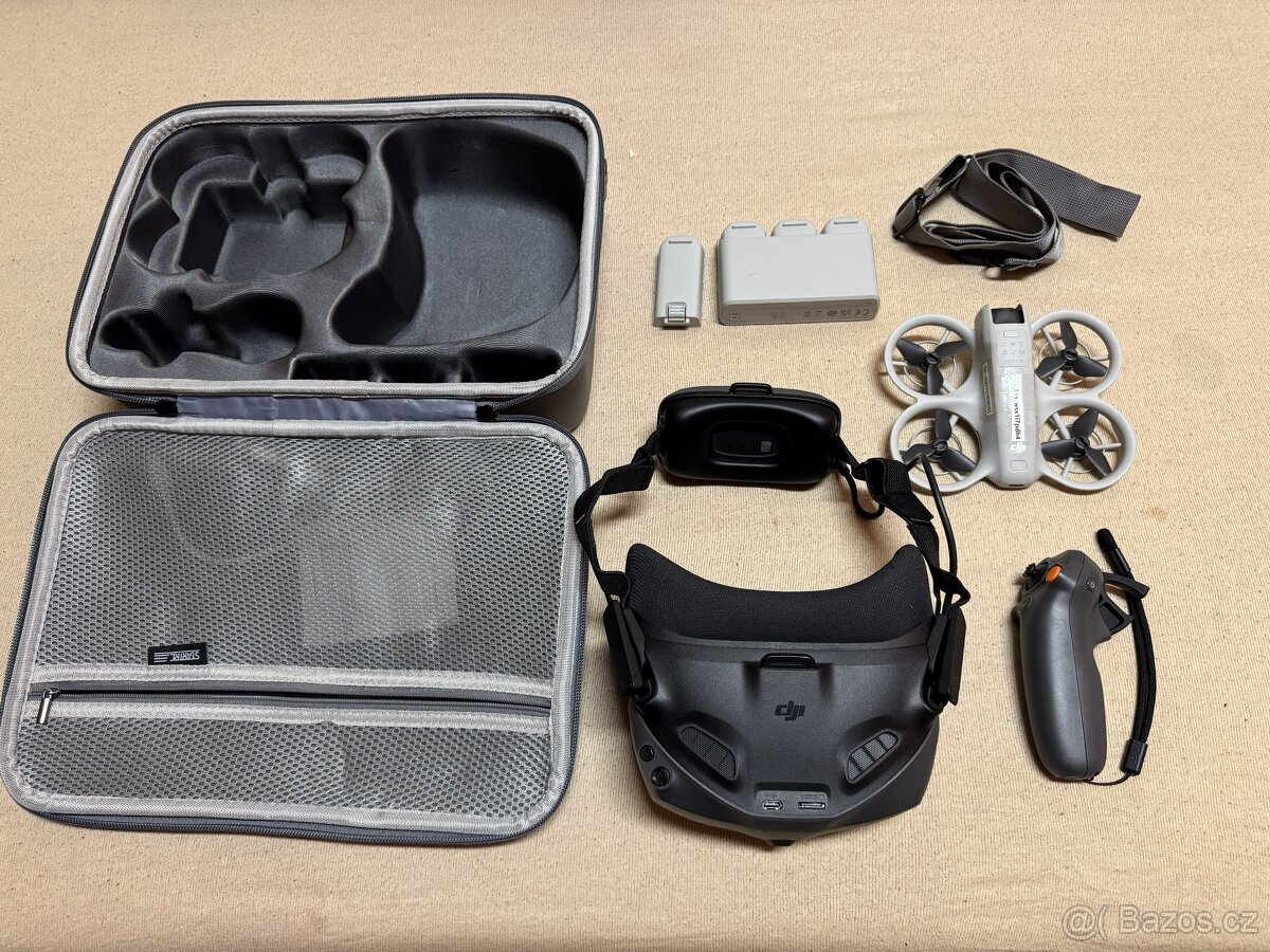 DJI Neo, 4x baterie, kufr, virtuální brýle, knipl, dock