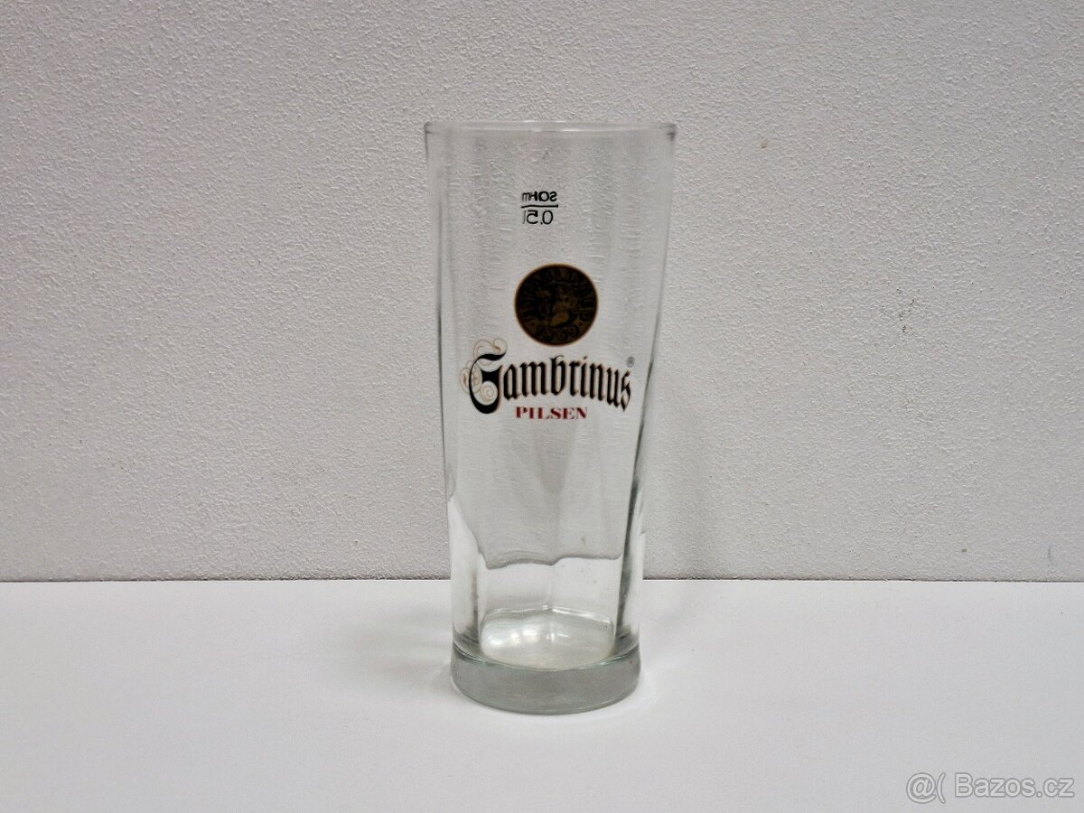 pivní sklenice Gambrinus 0,5l starší