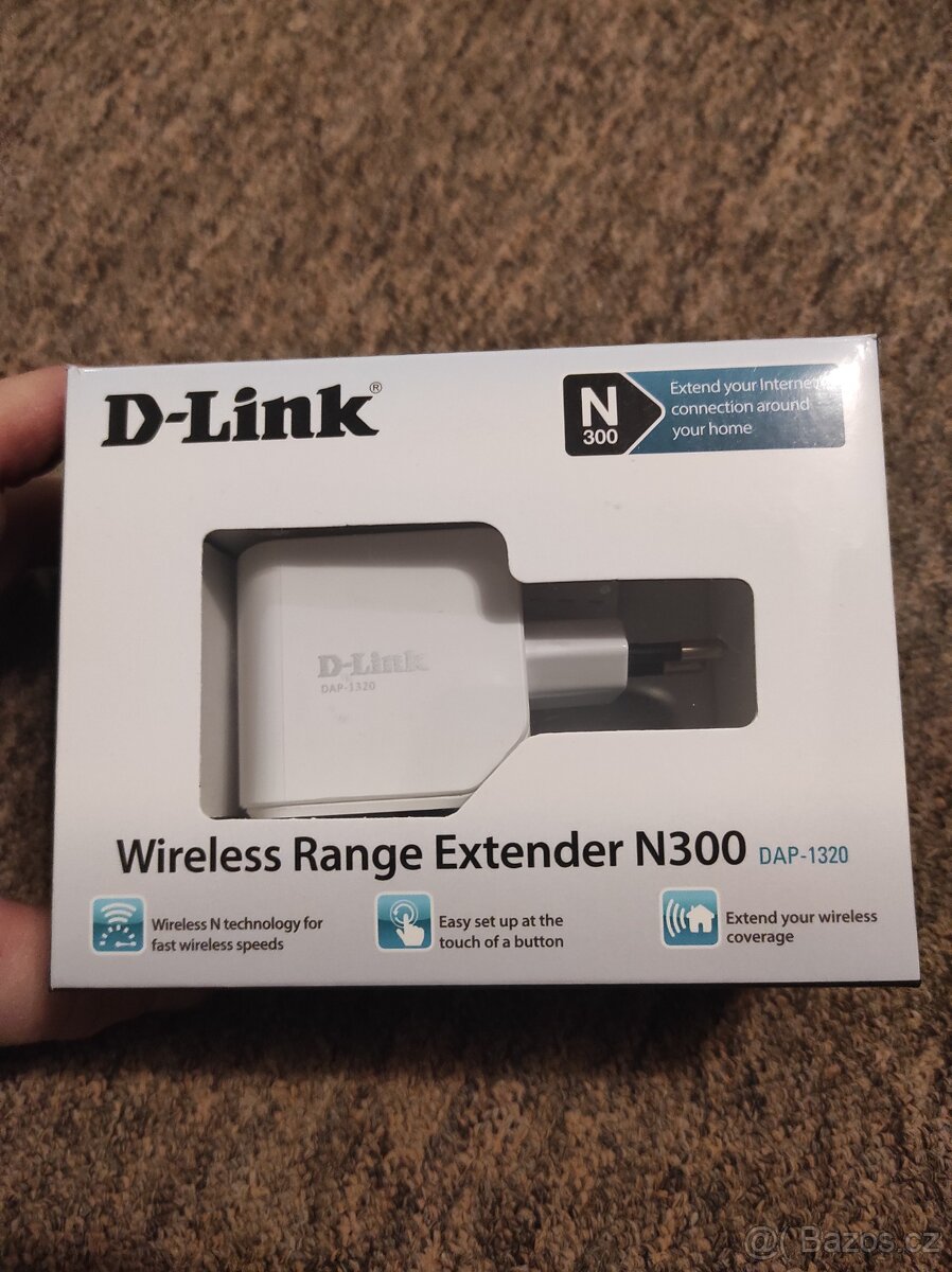 Prodám WiFi extender D link nepoužívaný.