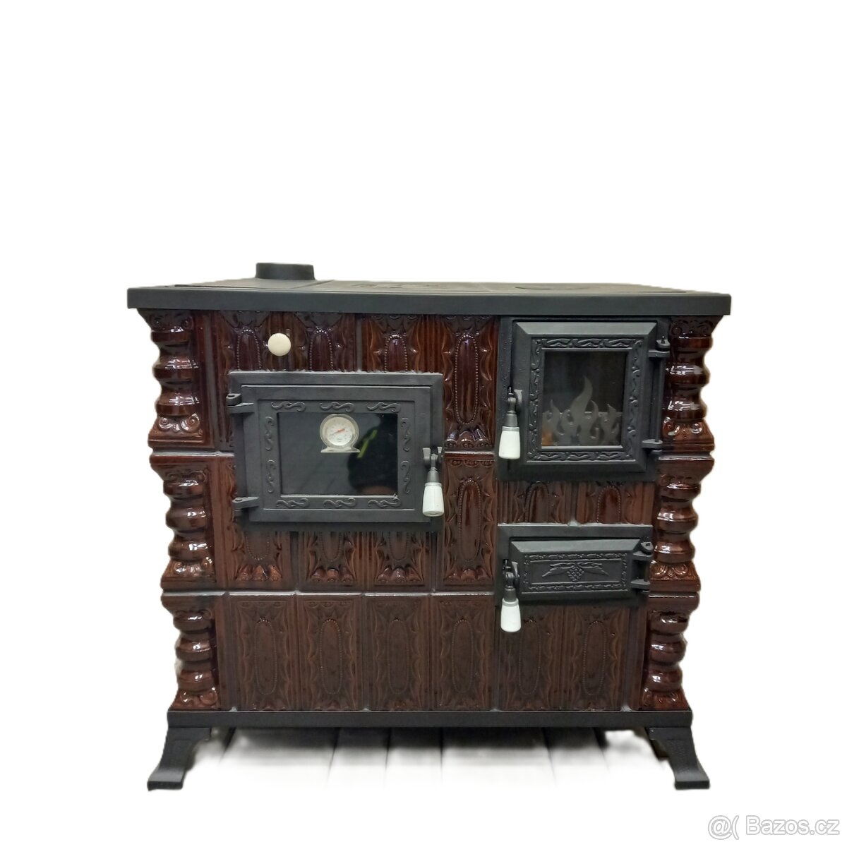 Kachlový sporák Beata levý hnědý