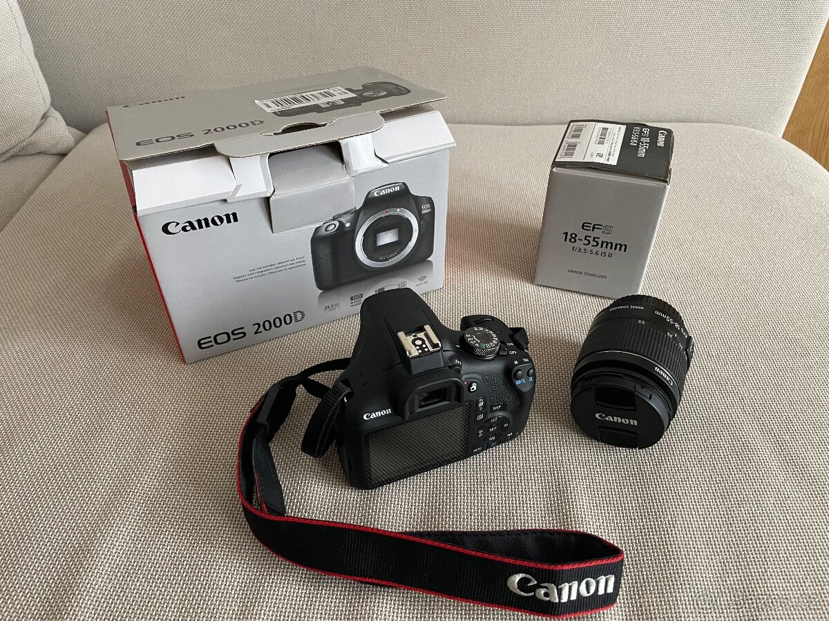 Canon EOS 2000D + objektiv Canon EF-S 18–55 mm
