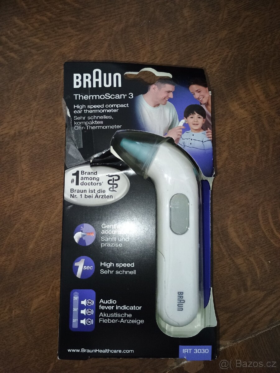 Ušní dětský teploměr Braun