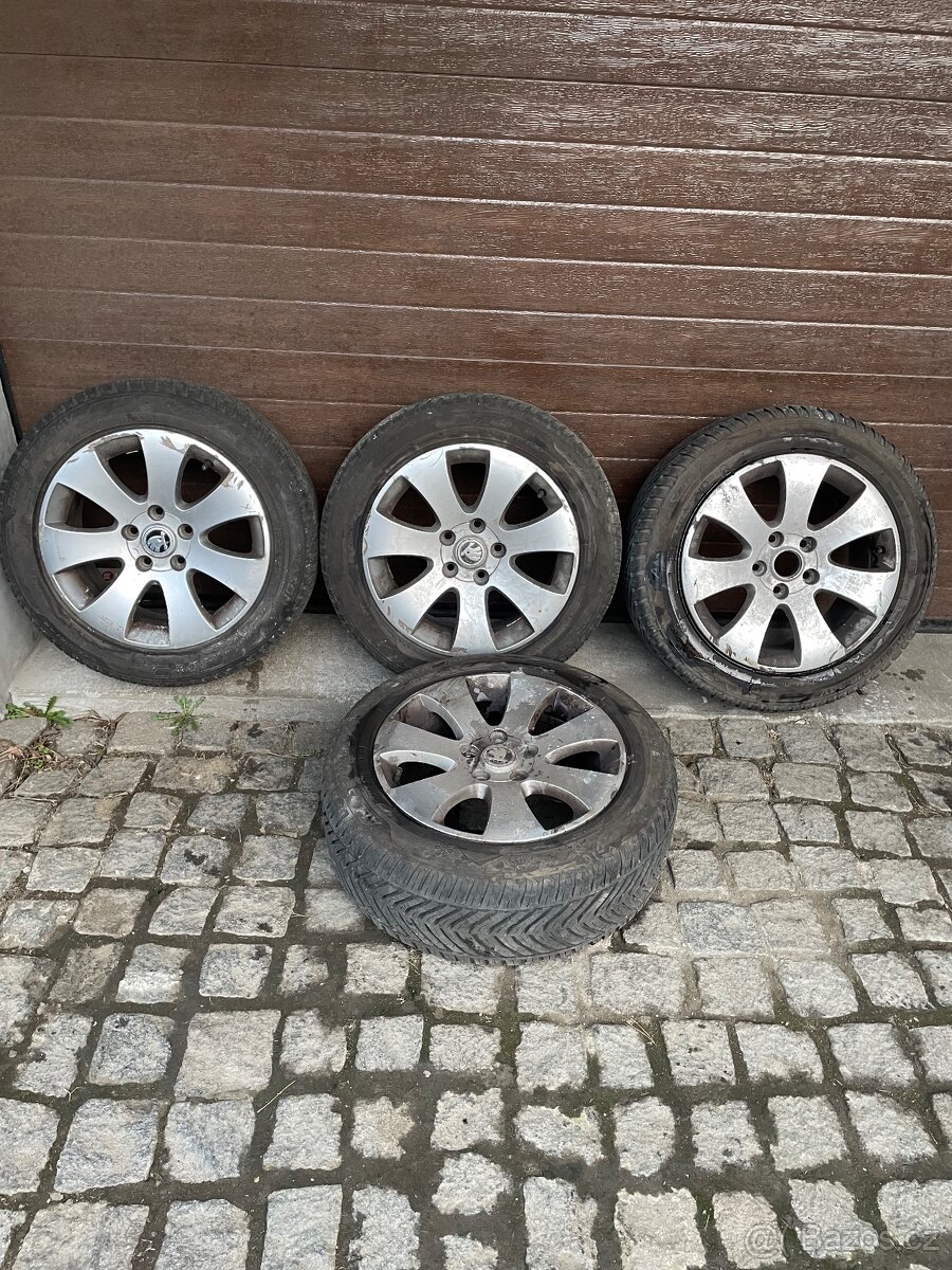 ALU kola r16 5x112 205/55 r16 zimní pneu