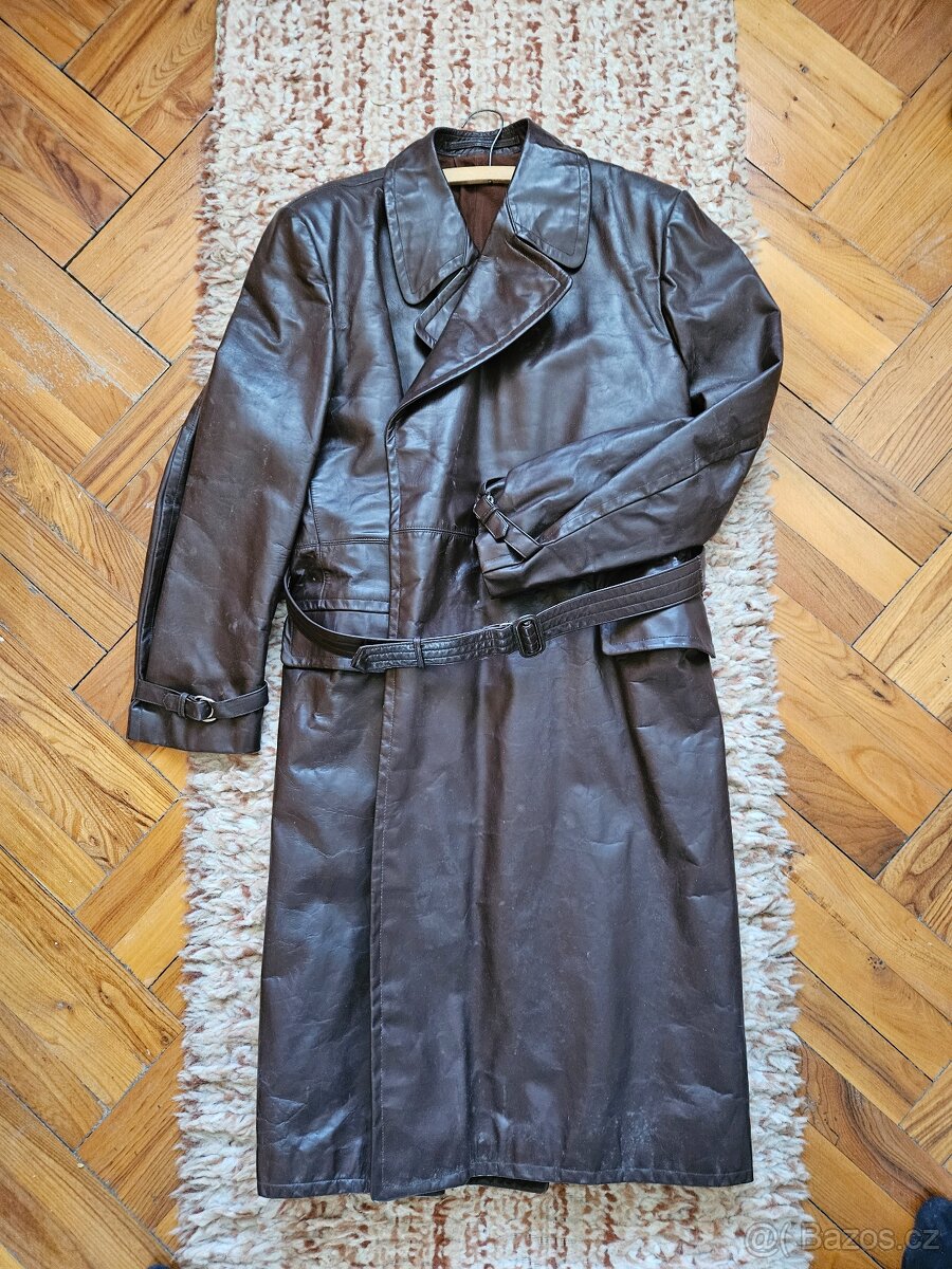 Kožený kabát TOP STAV velká velikost