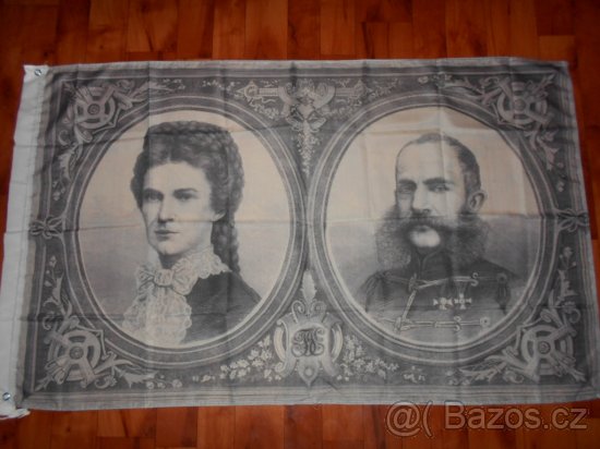 Vlajka Baner Rakousko/Uhersko Sissi + Franz Josef