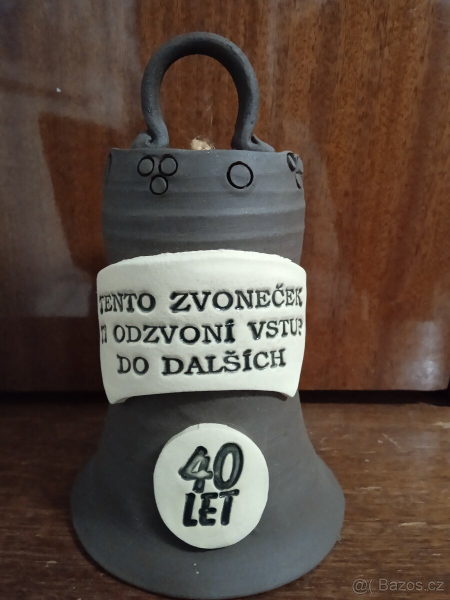 Keramický zvonek k 40.