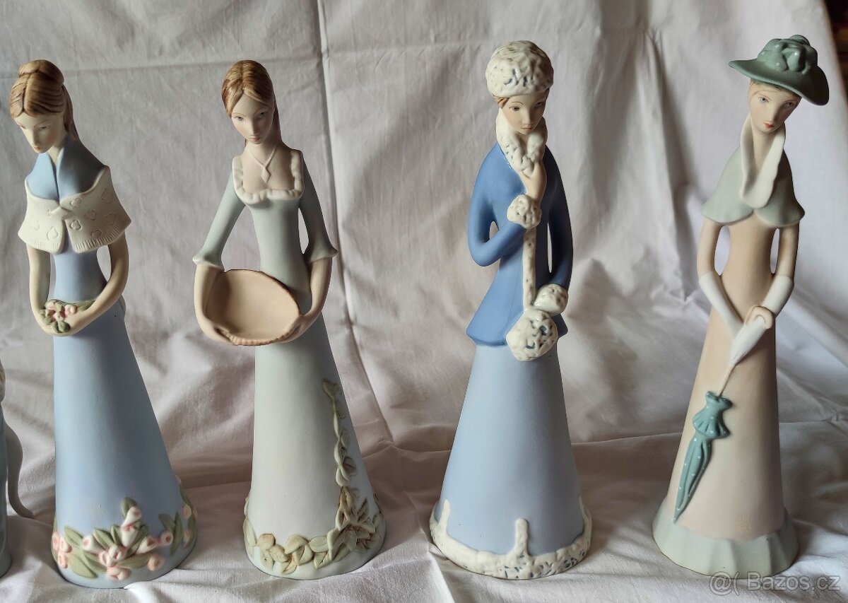 Royal Dux Bohemia - sada porcelánových figurek