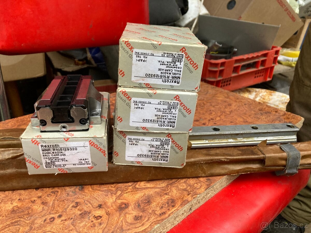 Lineární ložiská a kolejničky Rexroth